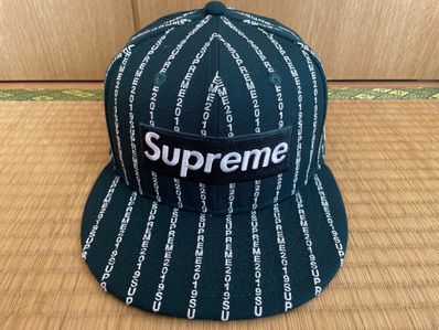 Supreme Text Stripe New Era® "Green"