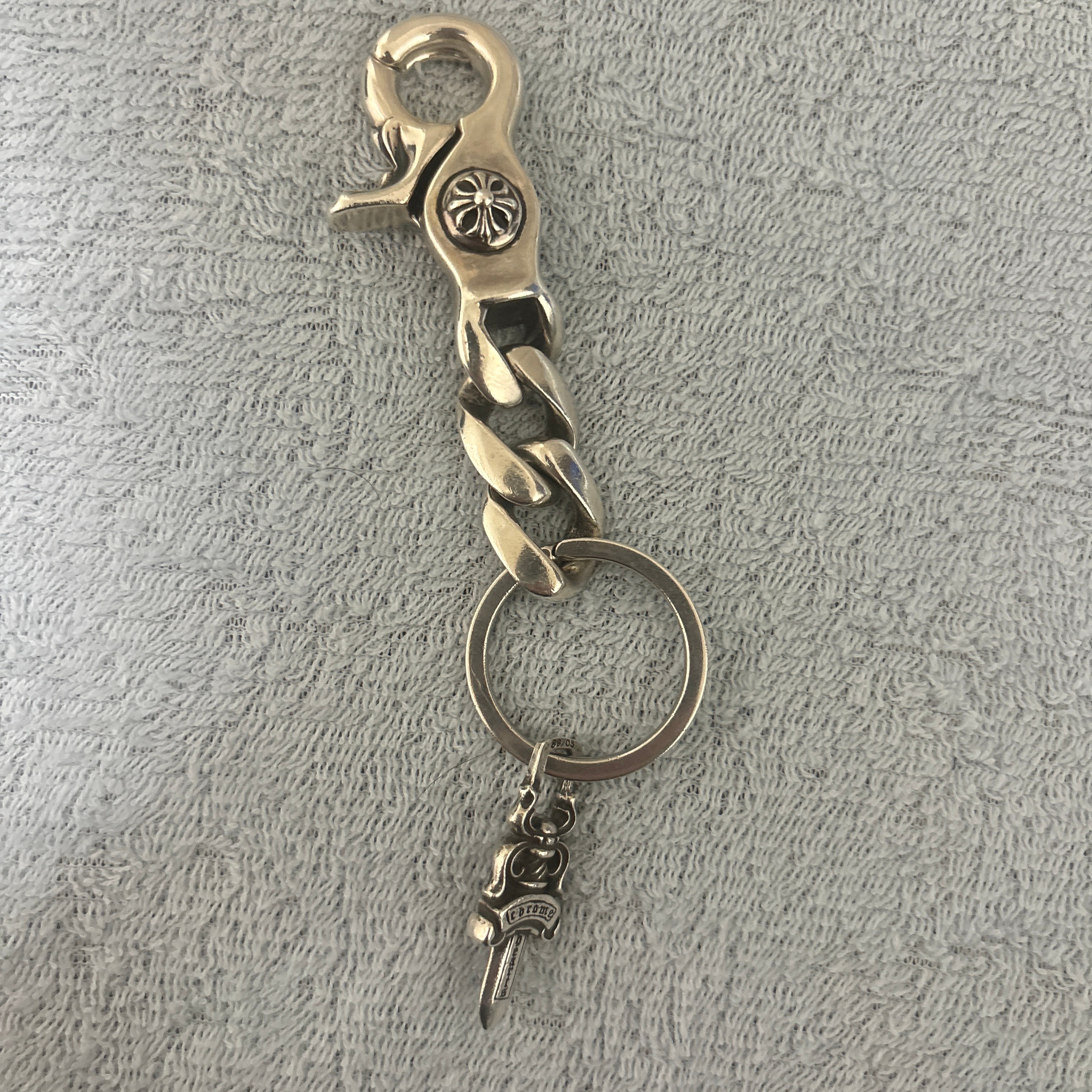 Chrome Hearts Key Ring Classic Link Short / Dagger "Silver"