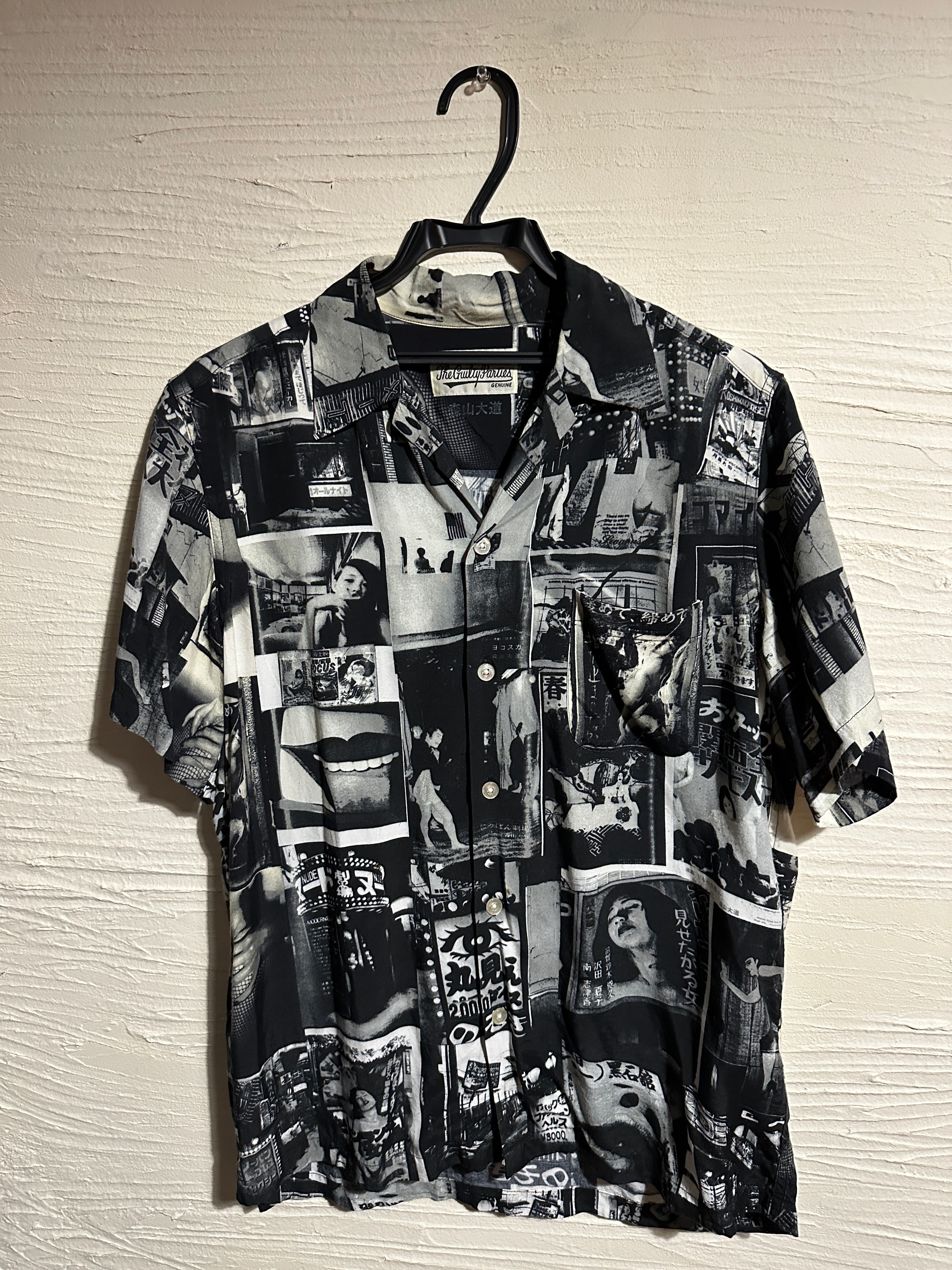 x森山大道 S/S HAWAIIAN SHIRT/アロハシャツ/M/レーヨン/BLK/WM-HI04