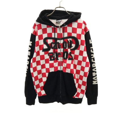 schott ショット 長袖 スウェット ジップパーカー L ブラック系