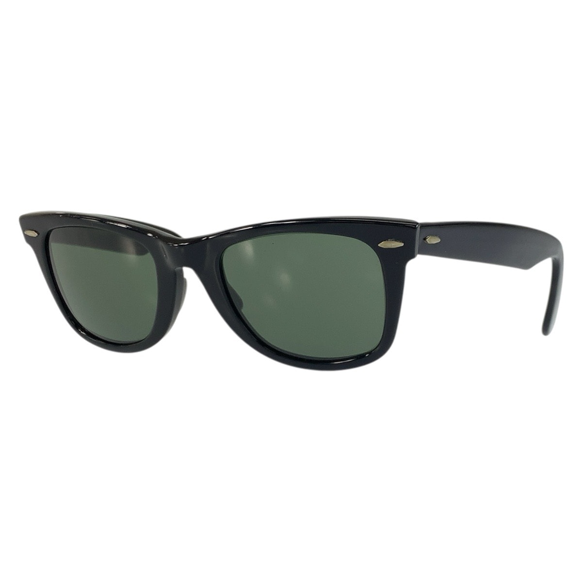 美品 Ray-Ban レイバン ヴィンテージ B&L ウェイファーラー ブラック 黒 プラスチック サングラス ウェリントン 603458 【中古】