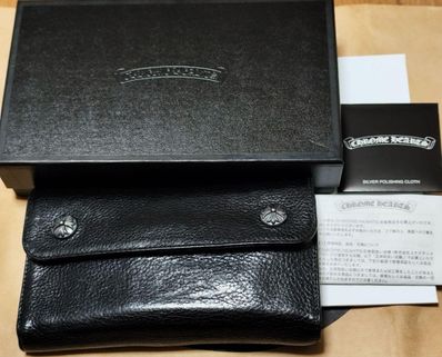 使用期間数ヶ月のみ!インボイス原本付き!クロムハーツ ウェーブウォレット 財布