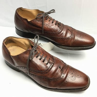 試着交換OK!4都市 CHURCH'S チャーチ size8F フルブローグ ウイングチップ ビジネスシューズ〈ブラウン/茶/BROWN〉メンズ//men's 菅NO.WZF-122