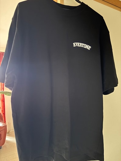 everyone Collegiate Logo Tee Shirt "Black/White"