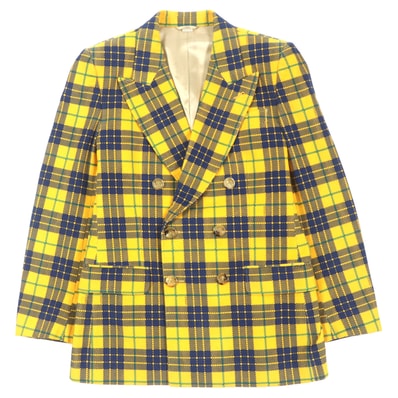 未使用品 グッチ
テーラードジャケット Double-Breasted Checked Cotton-Corduroy Blazer イエロー メンズ 50 714971