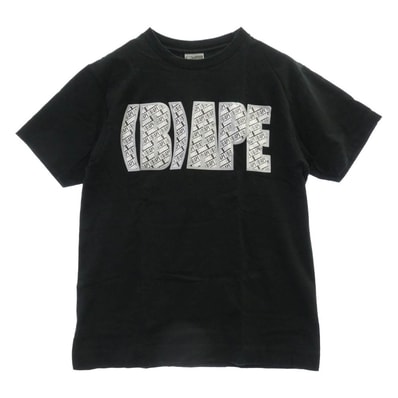 A BATHING APE アベイシングエイプ Tシャツ ロゴインマイクロロゴプリント クルーネック 半袖 Tシャツ ブラック系【中古】