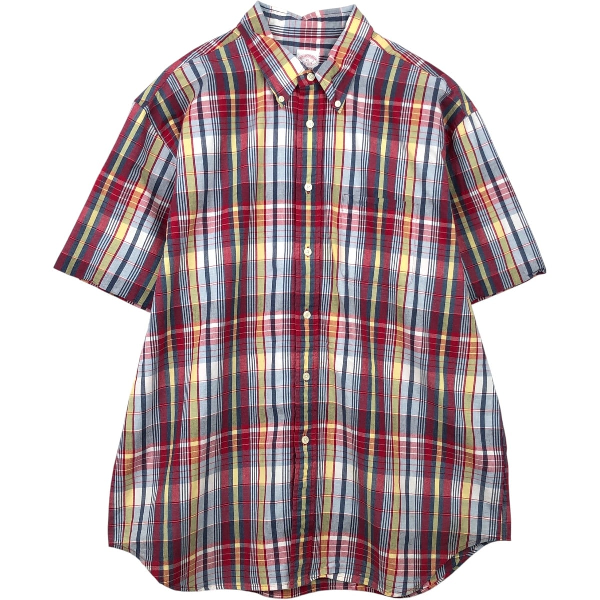 古着 ブルックスブラザーズ Brooks Brothers Est.1818 MADISON 半袖 ボタンダウン チェックシャツ メンズXL相当 ボタンダウン/eaa655883