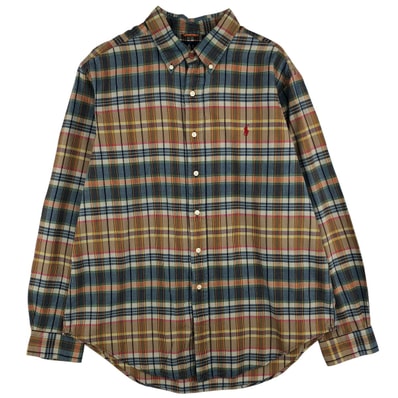 古着 ラルフローレン Ralph Lauren CLASSIC FIT クラシックフィット 長袖 ボタンダウンチェックシャツ メンズXL相当/eaa459596