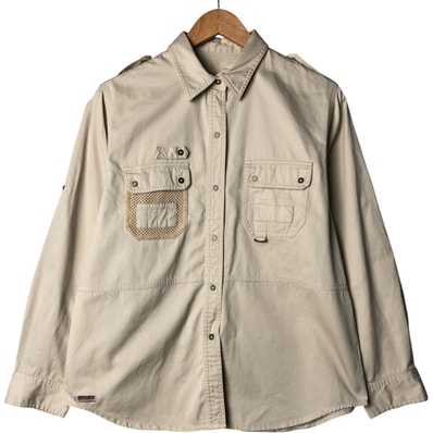 古着 ラルフローレン Ralph Lauren LAUREN ローレン 長袖 フィッシングシャツ レディースL相当/eaa580260