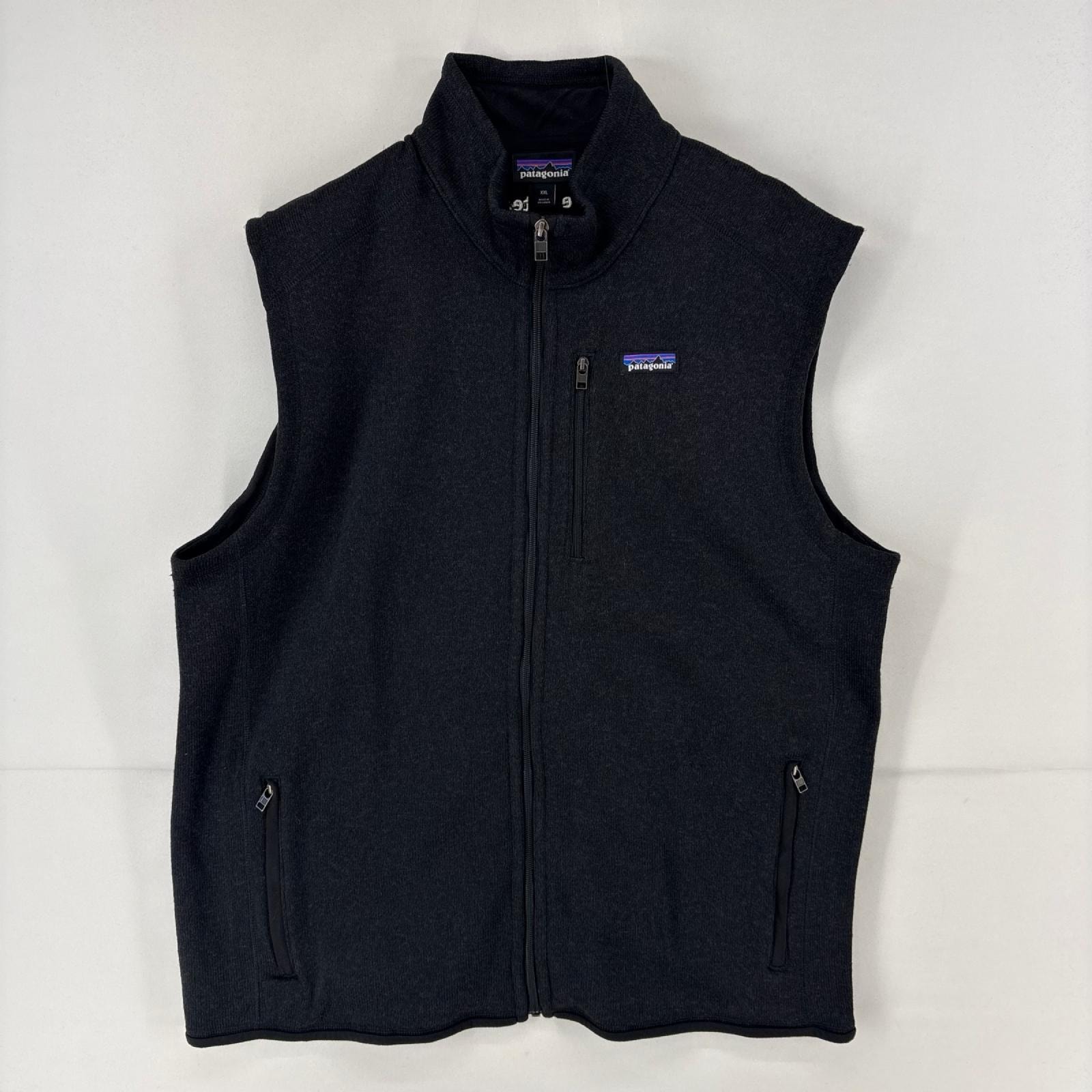 古着 パタゴニア patagonia ベスト ロゴ ベターセーター フルジップ フリース ワンポイント 大きいサイズ 2XL  ブラック メンズ