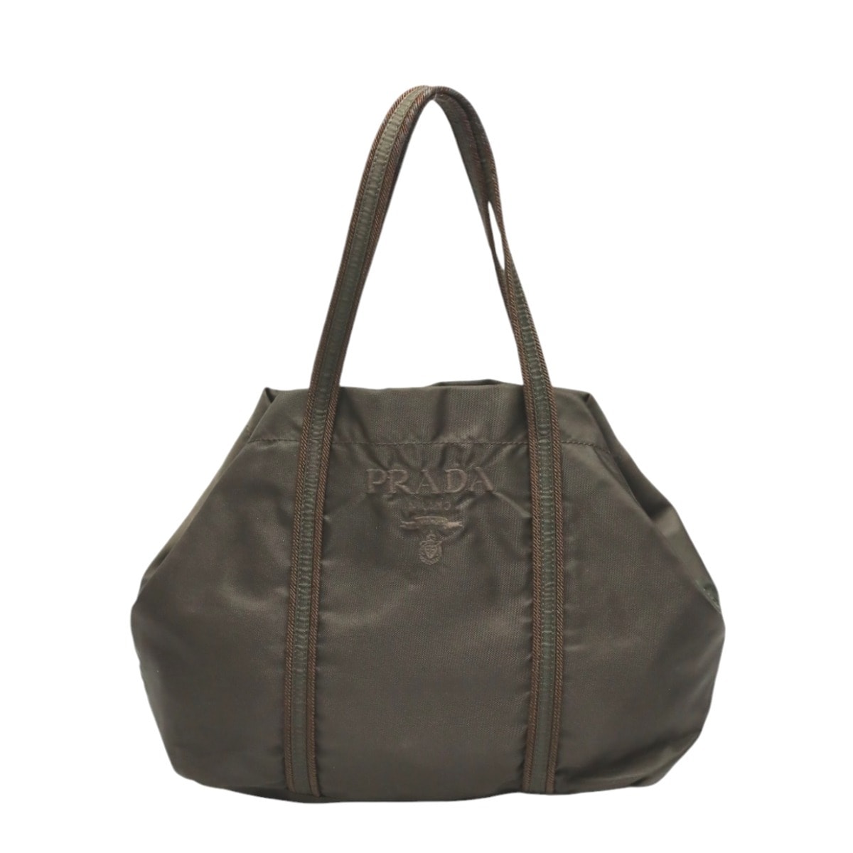 プラダ PRADA BR0977 ロゴ刺繍 ハンドバッグ