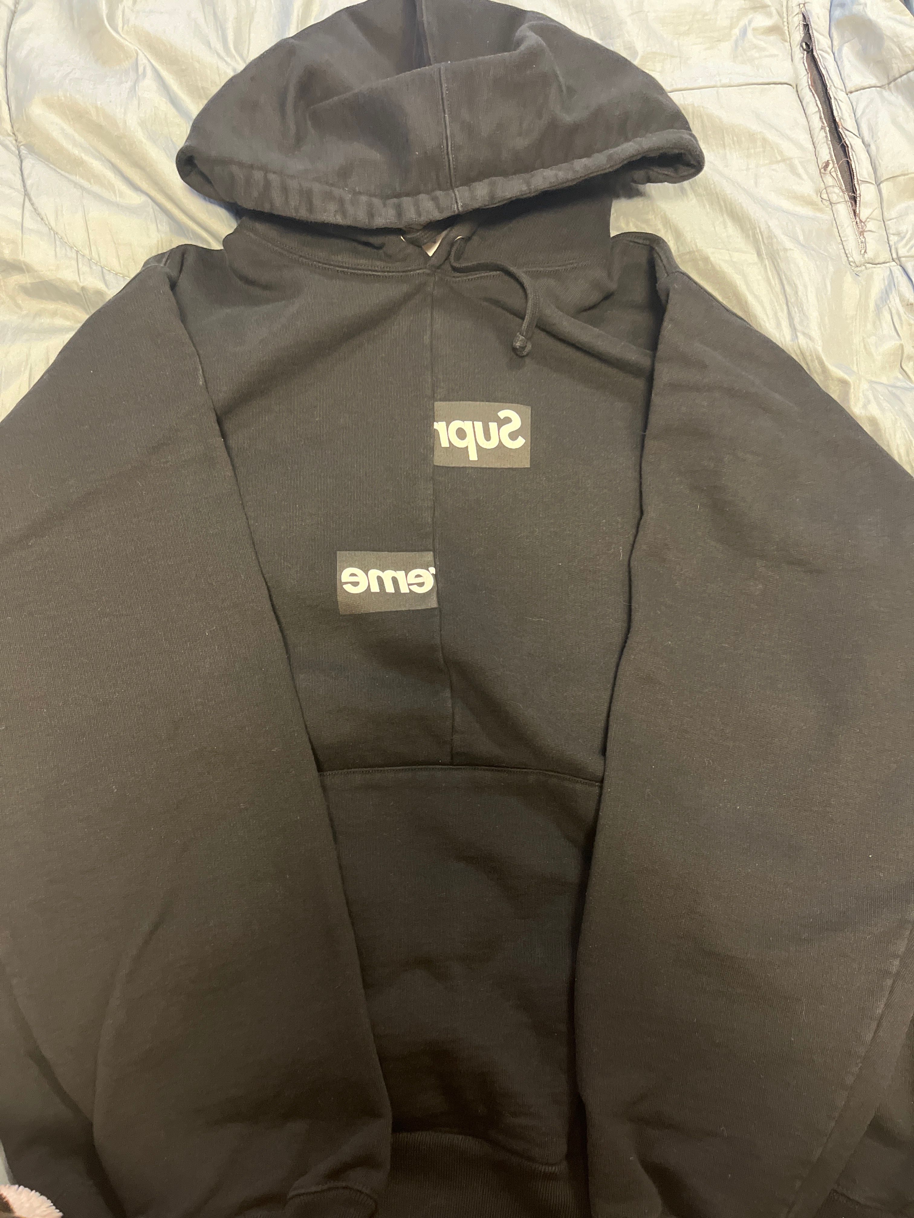 Supreme / Comme des Garçons SHIRT® Split Box Logo Hooded Sweatshirt "Black"