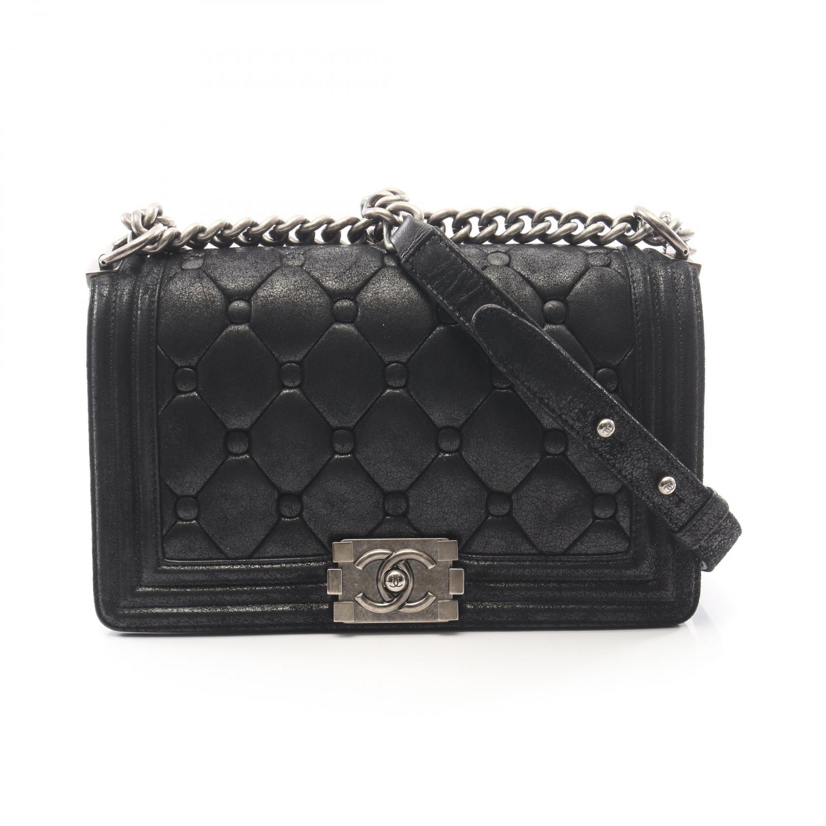シャネル CHANEL ボーイシャネル ショルダーバッグ バッグ レザー レディース ブラック系 A67086 【中古】