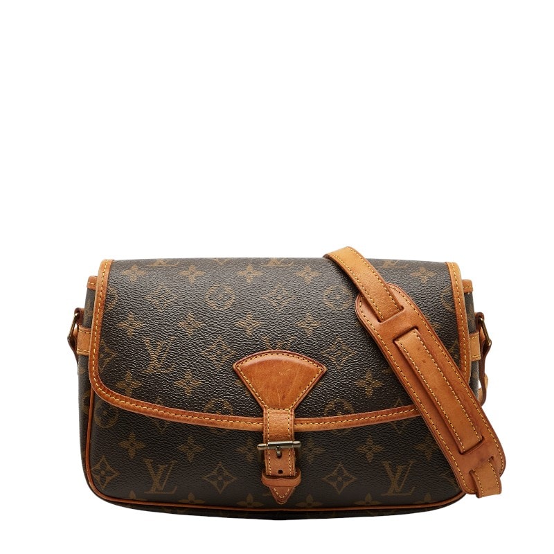 ルイ ヴィトン モノグラム ソローニュ 斜め掛け ショルダーバッグ M42250 ブラウン PVC レザー レディース LOUIS VUITTON 【中古】