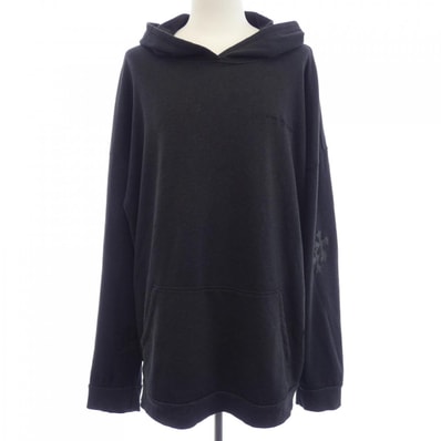 Chrome Hearts Y Not Cemetery Cross Leather Patch Pullover Hoodie "Black"