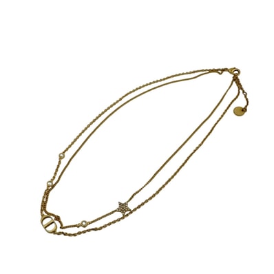 ディオール Dior ネックレス プティ CD ダブル ネックレス ゴールド