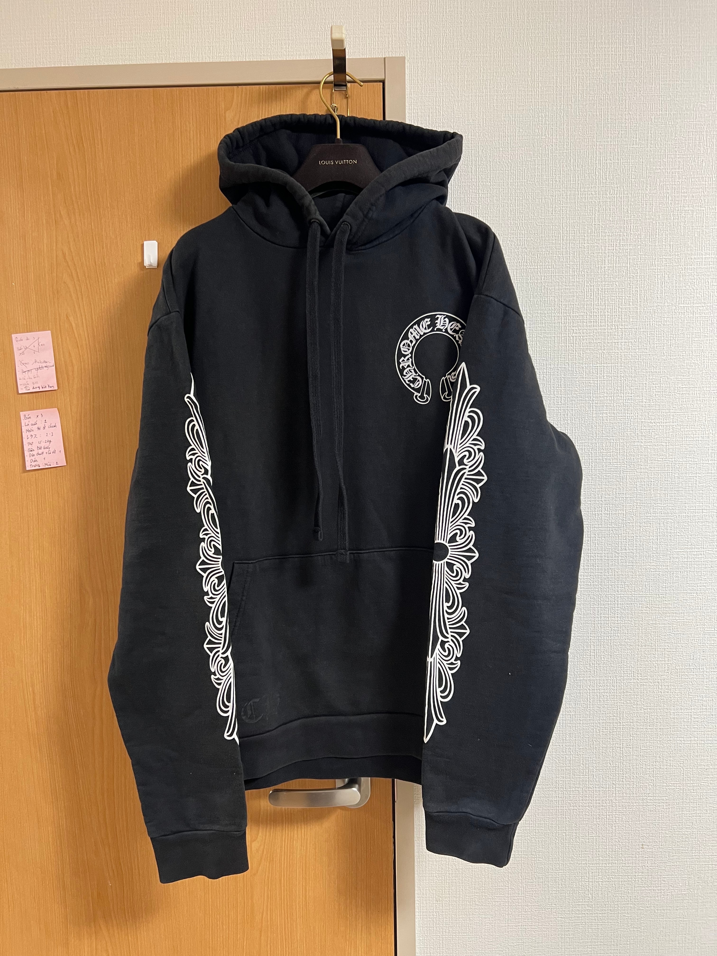 Chrome Hearts Horse Shoe Floral Pullover Hoodie "Black"