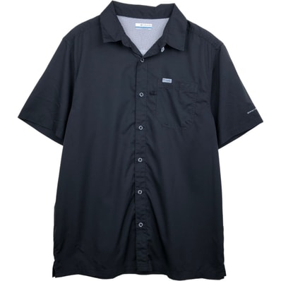 古着 コロンビア Columbia PFG OMNI-SHADE オムニシェイド リップストップ オープンカラー 半袖 フィッシングシャツ メンズM相当/eaa658309
