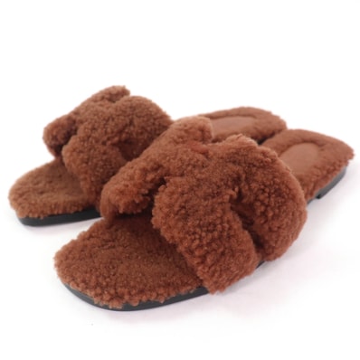 極美品 エルメス
サンダル オラン ブラウン レディース 36