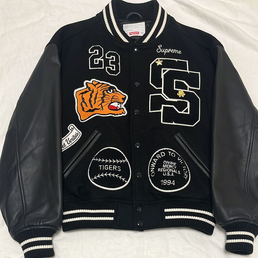 Supreme Tiger Varsity Jacket "Black"