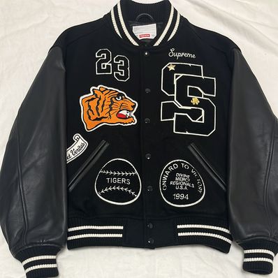 Supreme Tiger Varsity Jacket "Black"