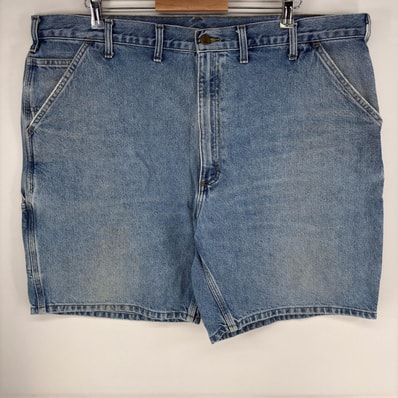 古着 カーハート Carhartt デニム ショートパンツ ペインター ワンポイントロゴ ジップ ハンマーループ ショーツ w44 ブルー系 メンズ