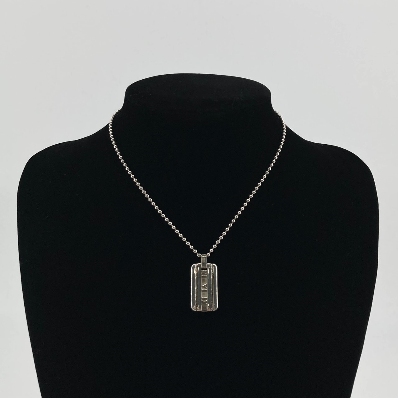TIFFANY&Co.(ティファニー) アトラスプレート ボールチェーン Ag925 ネックレス 18.1g シルバー