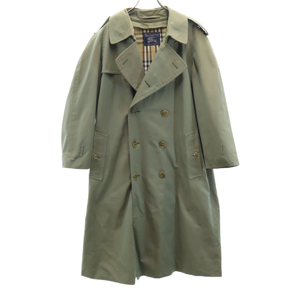 Burberrys バーバリーズ 80s 90s ヴィンテージ イングランド製 ノバチェック柄 トレンチコート 玉虫色 ライナー、ベルト欠損