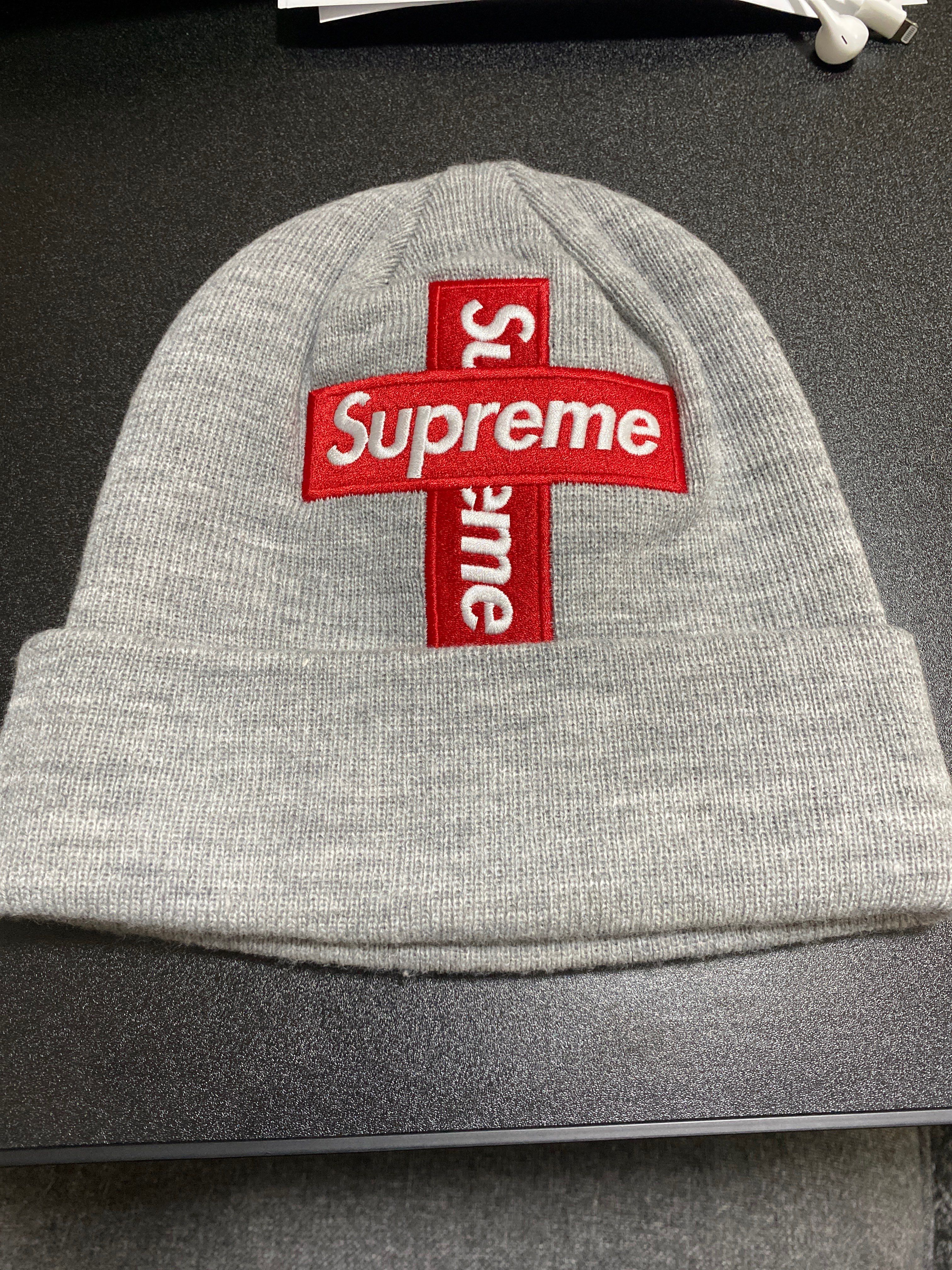 Supreme New Era® Cross Box Logo Beanie "Grey"