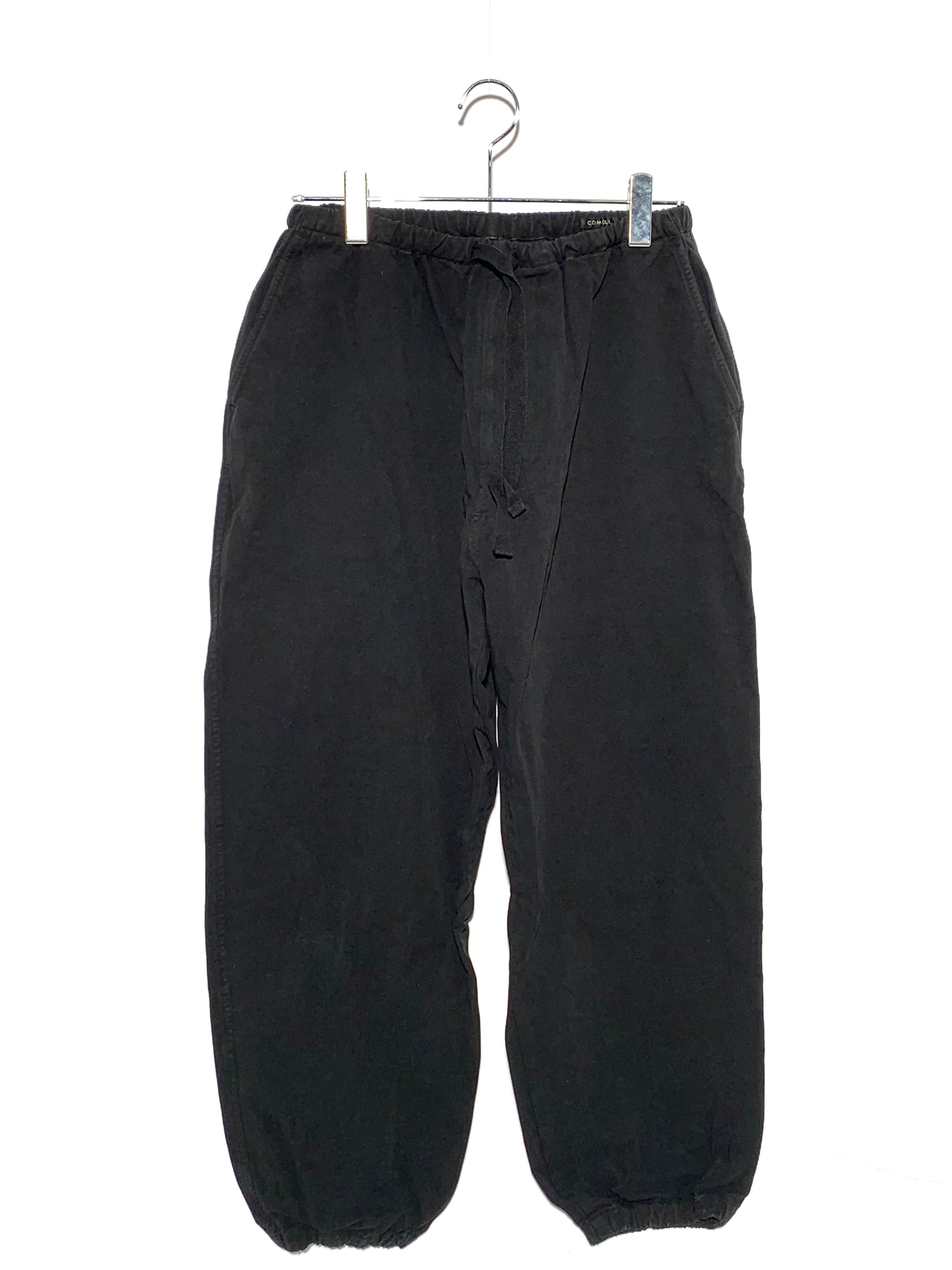 24AW COMOLI Product-Dyed Drawstring Pants "Black"