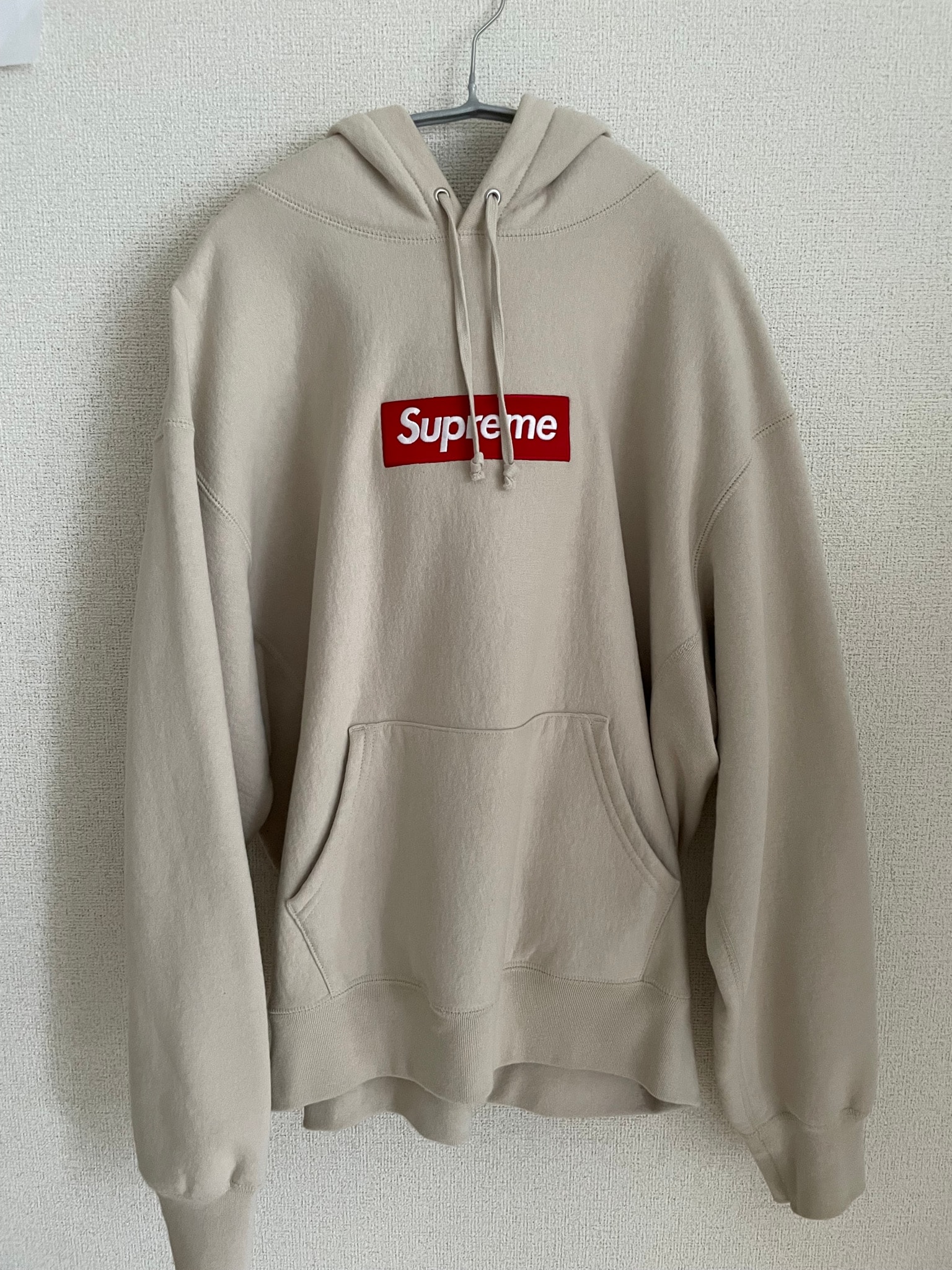 Supreme Box Logo Hooded Sweatshirt "Stone" (24FW)
