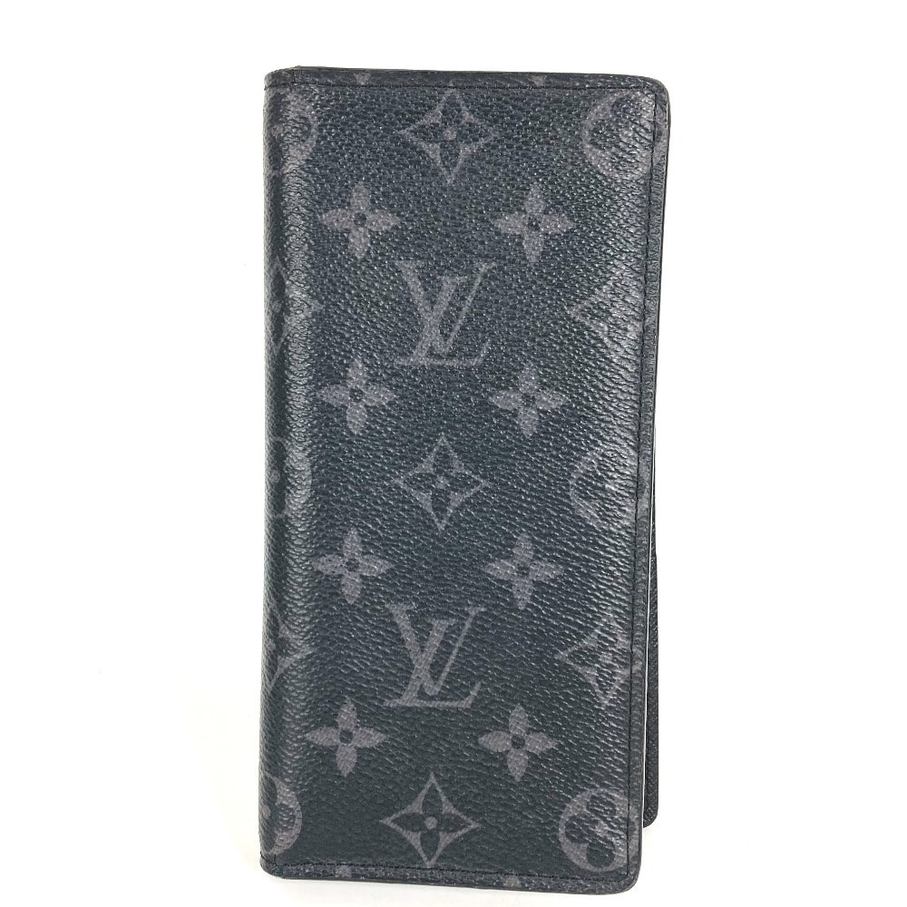 ルイヴィトン LOUIS VUITTON ポルトフォイユ ブラザ ポルトフォイユ ブラザ M61697 モノグラムエクリプス 財布 ロングウォレット 2つ折り 長財布 モノグラムエクリプスキャンバス ブラック