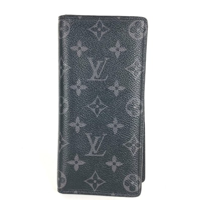 ルイヴィトン LOUIS VUITTON ポルトフォイユ ブラザ ポルトフォイユ ブラザ M61697 モノグラムエクリプス 財布 ロングウォレット 2つ折り 長財布 モノグラムエクリプスキャンバス ブラック