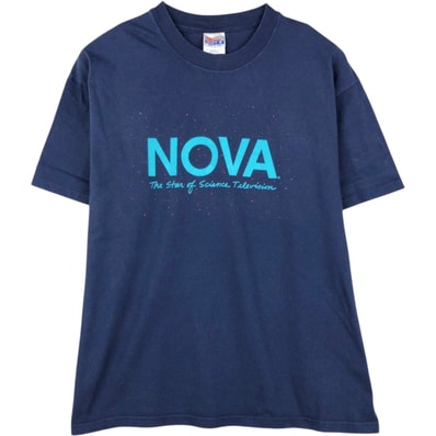古着 90年代 ヘインズ Hanes BEEFY-T WGBH NOVA テレビ番組 アドバタイジングTシャツ USA製 メンズXL相当/eaa626629