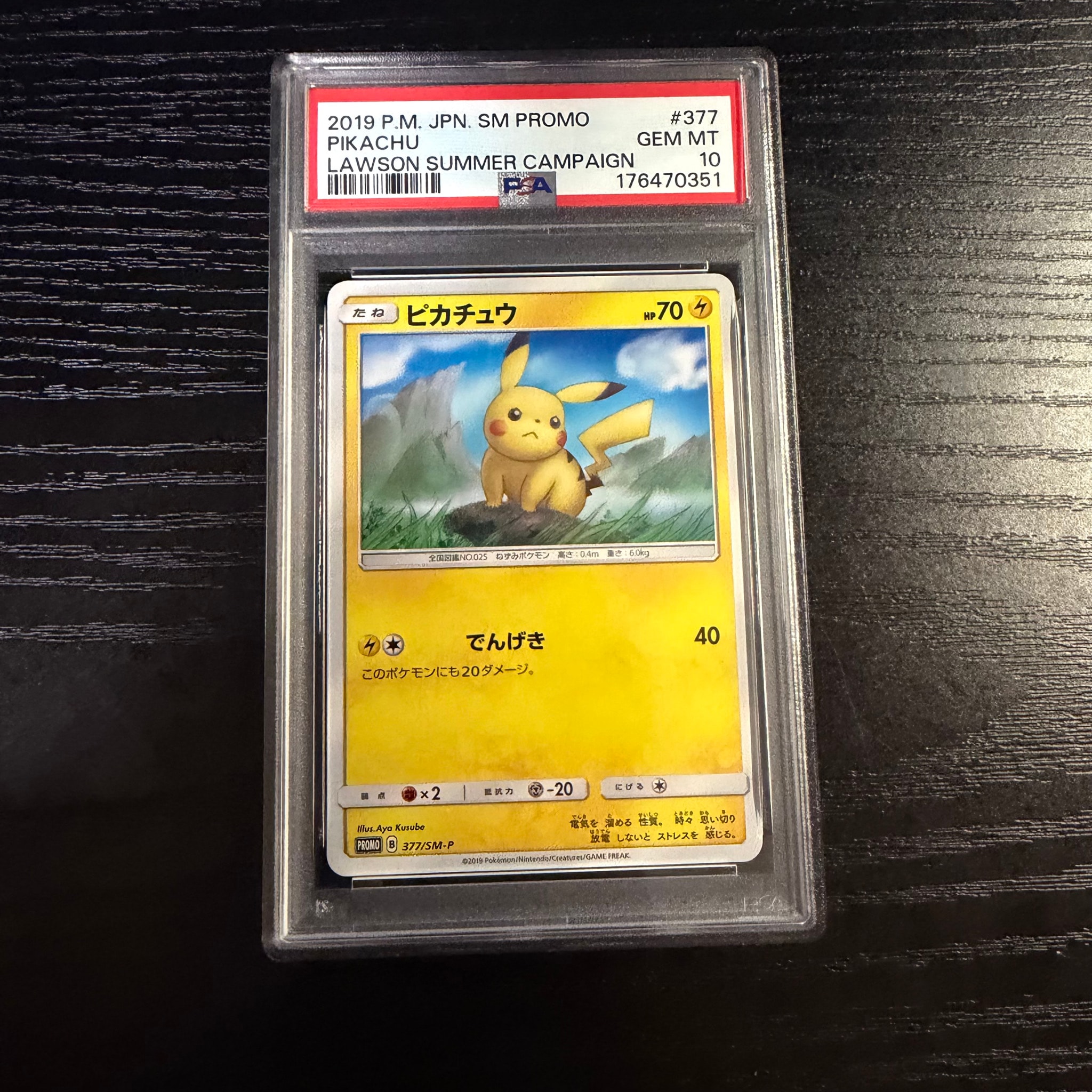 PSA10】ピカチュウ P [SM-P 377](プロモーションカード「ローソン