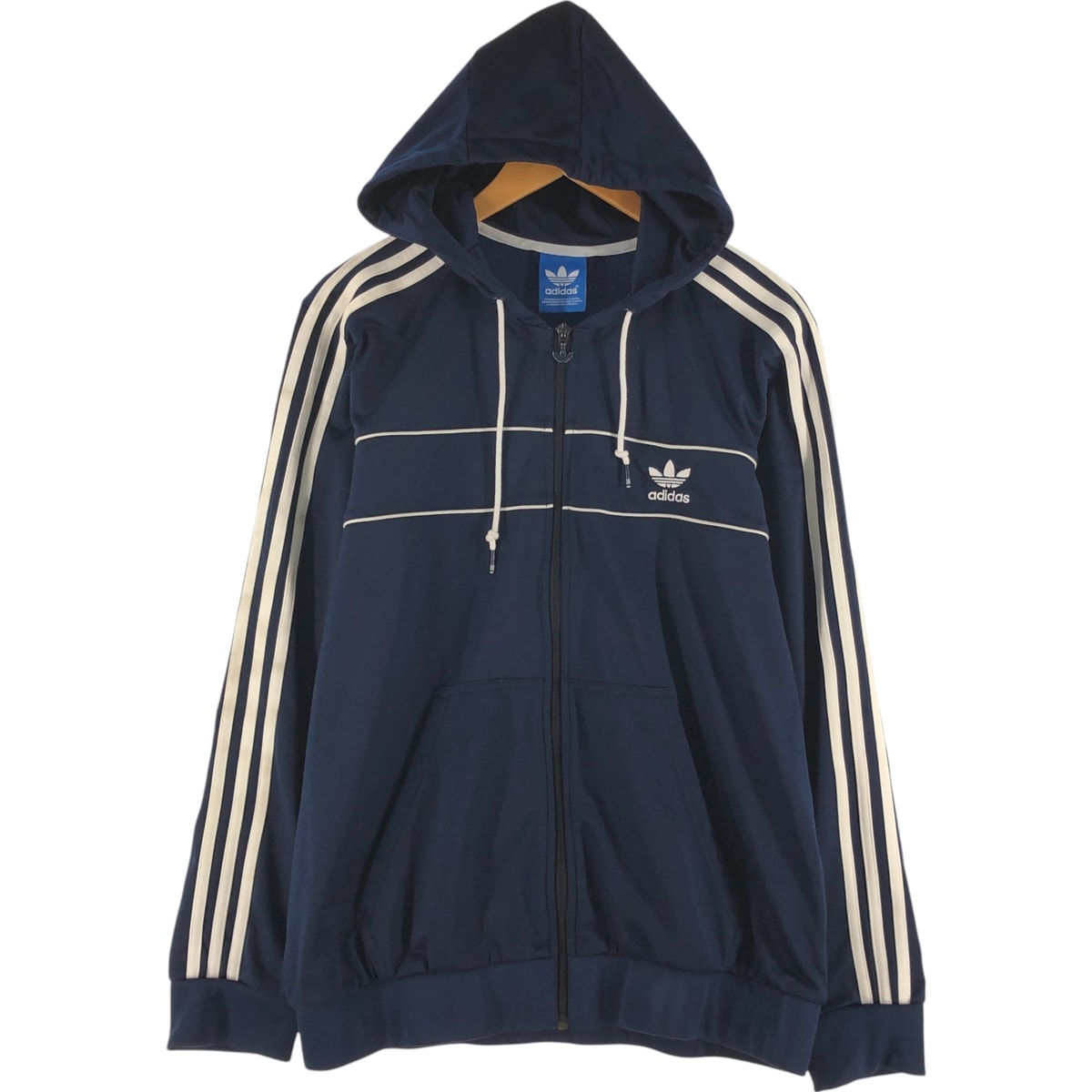 古着 アディダス adidas ORIGINALS オリジナルス バックロゴ ジャージパーカー トラックジャケット メンズL相当/eaa527503