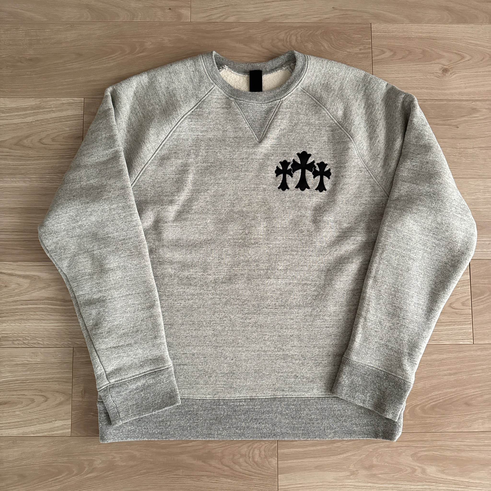 Chrome Hearts Y Not CH Logo Ultra Heavy Fleece 7-11 Crew Neck Sweat "Grey"