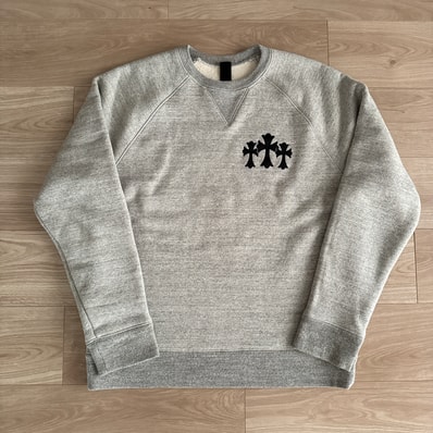 Chrome Hearts Y Not CH Logo Ultra Heavy Fleece 7-11 Crew Neck Sweat "Grey"