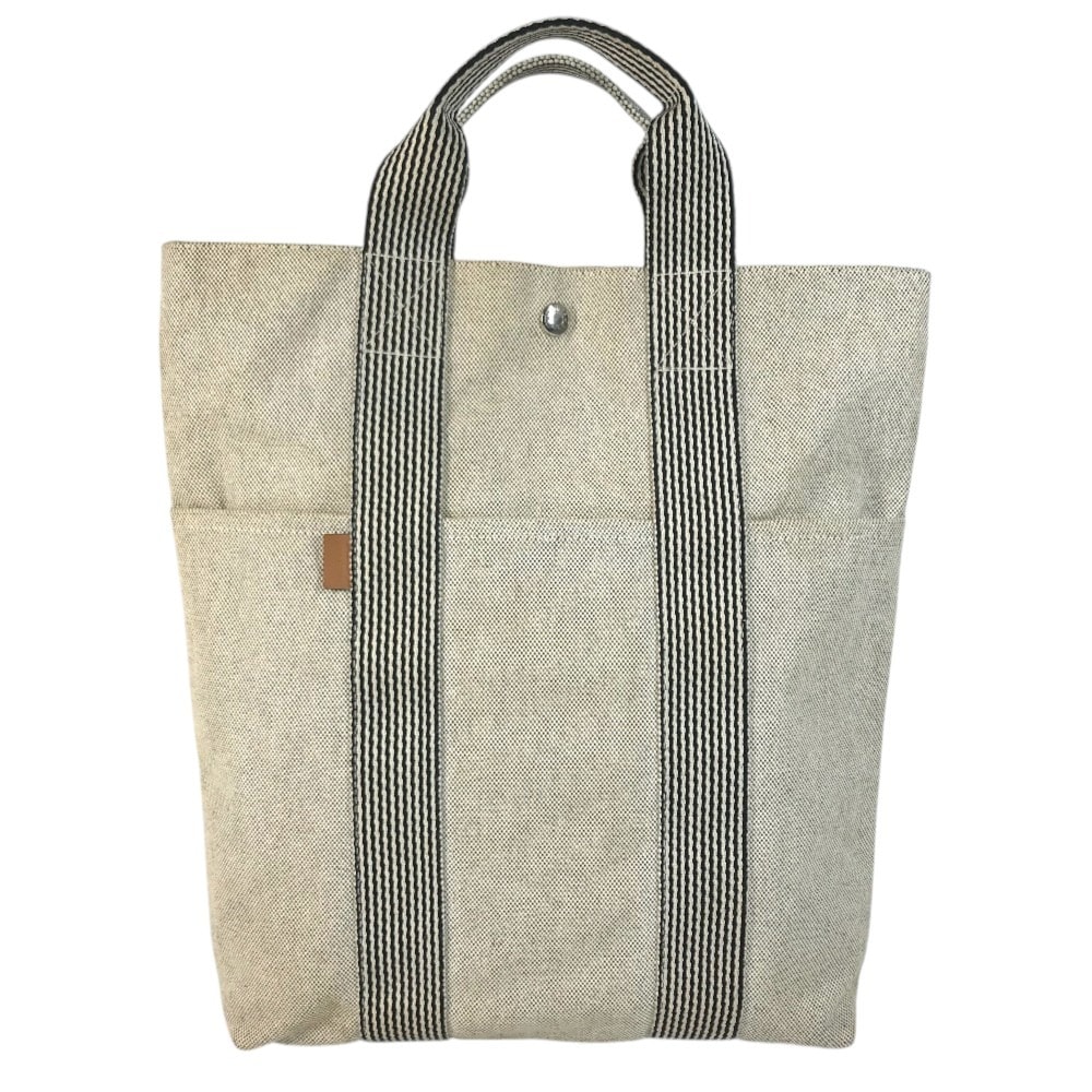 エルメス HERMES フールトゥカバス フールトゥ カバス カバン トートバッグ 縦型 ハンドバッグ キャンバス ブラック系