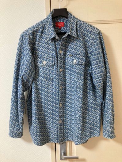 Supreme Monogram Denim Shirt "Blue"