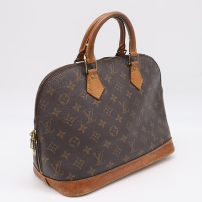 LOUIS VUITTON ルイ・ヴィトン モノグラム アルマPM M51130 ハンドバッグ ブラウン ベージュ コーティングキャンバス レザー レディース