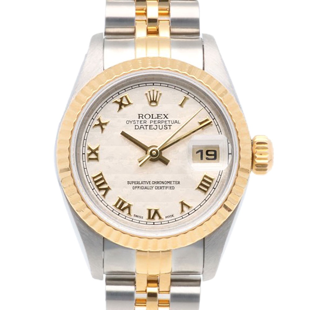 ロレックス デイトジャスト オイスターパーペチュアル 腕時計 時計 ステンレススチール 79173 自動巻き オーバーホール済 磨き直し済 K番 レディース 1年保証 ROLEX 中古