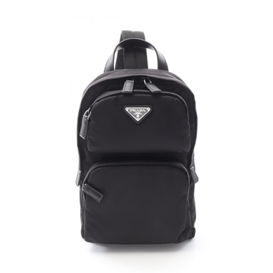 プラダ PRADA Re-Nylon ウエストバッグ ボディバッグ バッグ ナイロン サフィアーノレザー メンズ ブラック系 2VZ1052DMGF0002 【新品】