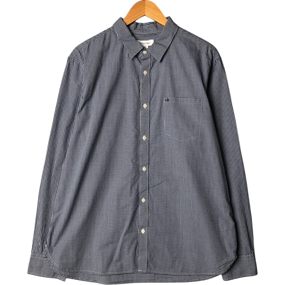古着 00年代~ カルバンクライン Calvin klein ギンガムチェック 長袖 コットンチェックシャツ メンズXL相当/eaa583727