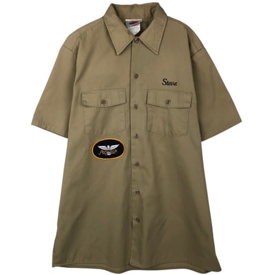 古着 ディッキーズ Dickies 半袖 ワークシャツ USA製 メンズL相当/eaa647748