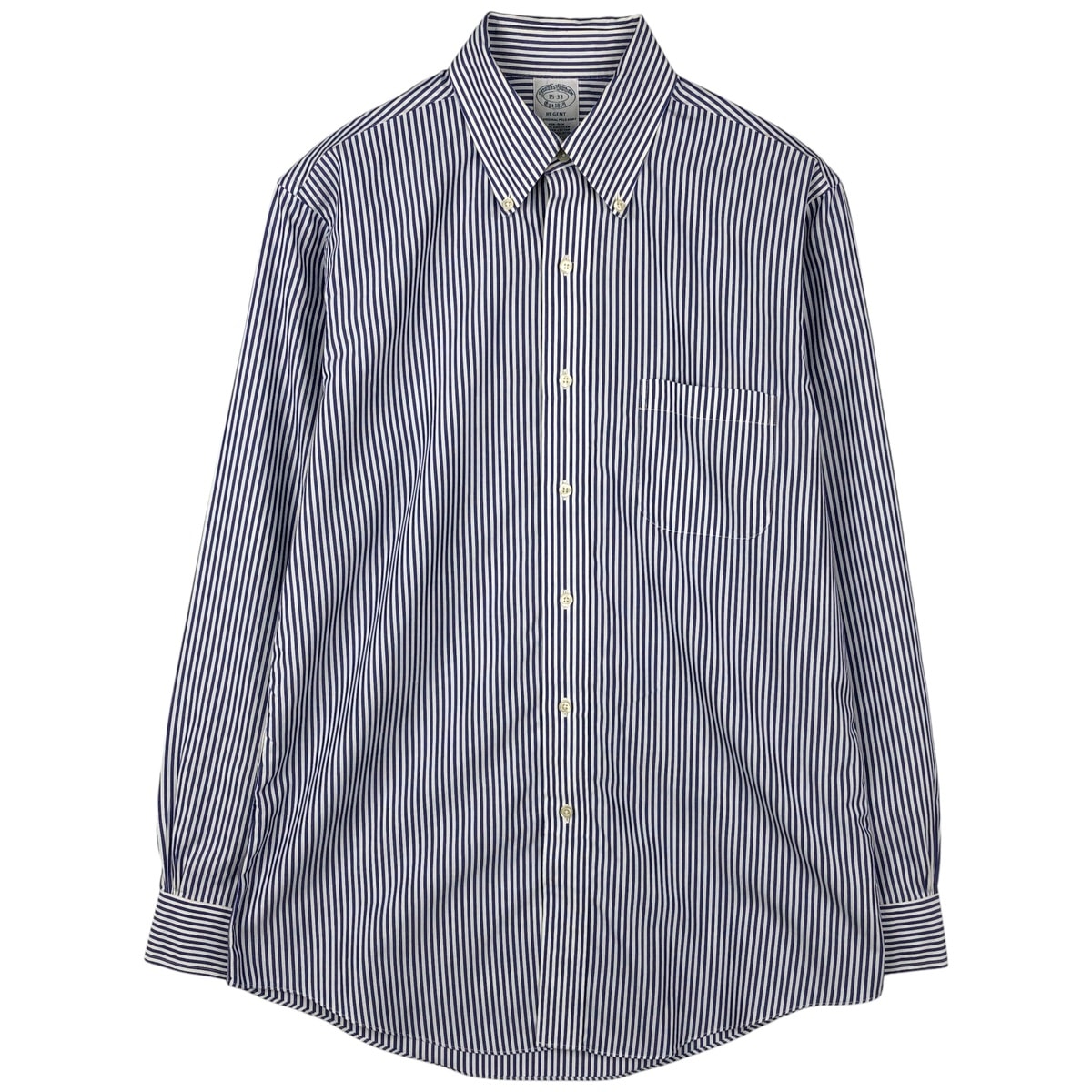古着 ブルックスブラザーズ Brooks Brothers REGENT 長袖 ボタンダウンストライプシャツ メンズM相当/eaa605935