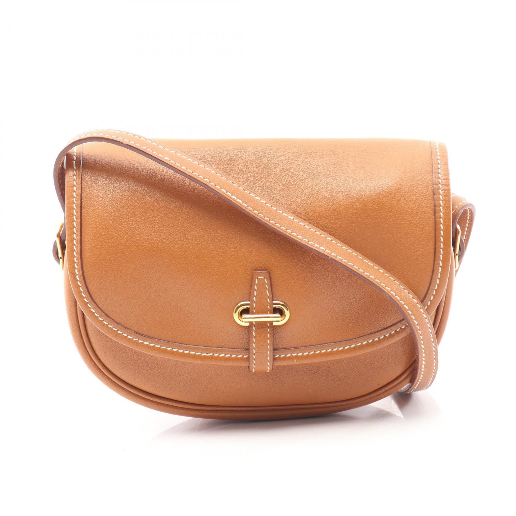 エルメス HERMES バルドゴルフ ミニ ショルダーバッグ バッグ レザー カーフ(牛革) ヴォーガリバー ヴォーガリバー ゴールド レディース ブラウン系 【中古】