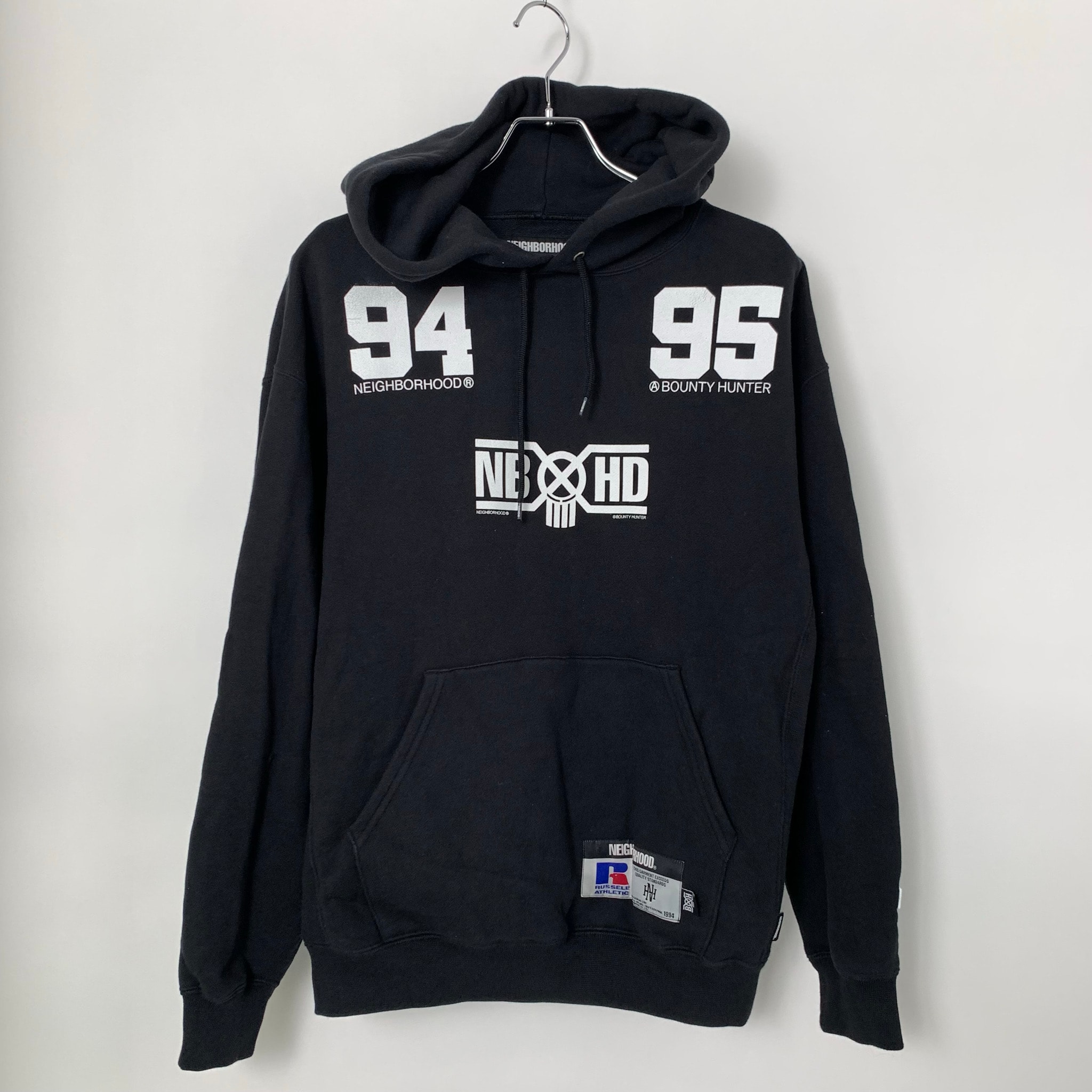 NEIGHBORHOOD x BOUNTY HUNTER x RUSSELL ATHLETIC Sweat Hoodie LS "Black"