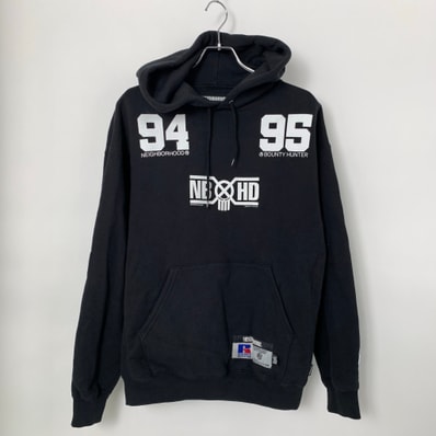 NEIGHBORHOOD x BOUNTY HUNTER x RUSSELL ATHLETIC Sweat Hoodie LS "Black"