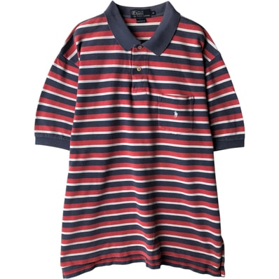 古着 ラルフローレン Ralph Lauren POLO by Ralph Lauren 半袖 ボーダー ポロシャツ メンズXL相当/eaa637459